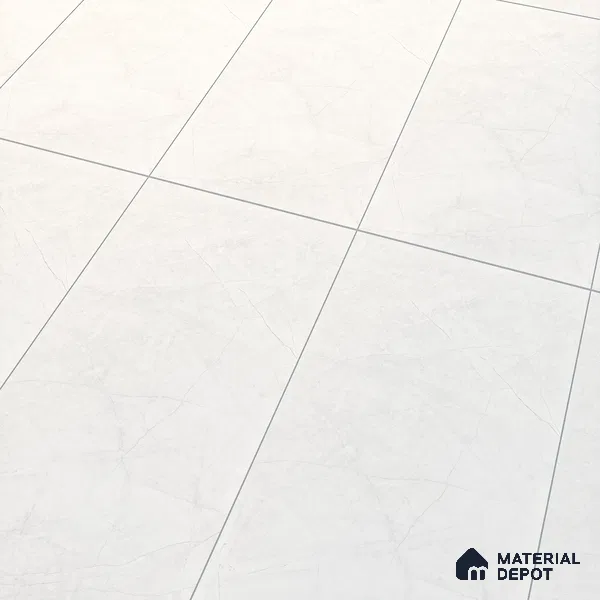Marble Carrara Wall & Floor Tile TL 07094 B Off-White 4 ft x 2 ft Matte Finish Vitrified Tile - 9 mm | 4 Random Designs | Suitable For Living Room, Bedroom, Kitchen