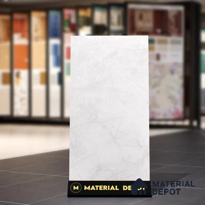 Marble Carrara Wall & Floor Tile TL 07094 B Off-White 4 ft x 2 ft Matte Finish Vitrified Tile - 9 mm | 4 Random Designs | Suitable For Living Room, Bedroom, Kitchen