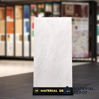 Marble Calacatta Wall & Floor Tile TL 07095 B Ivory Beige 4 ft x 2 ft Matte Finish Vitrified Tile - 9 mm | 3 Random Designs | Suitable For Living Room, Bedroom, Kitchen