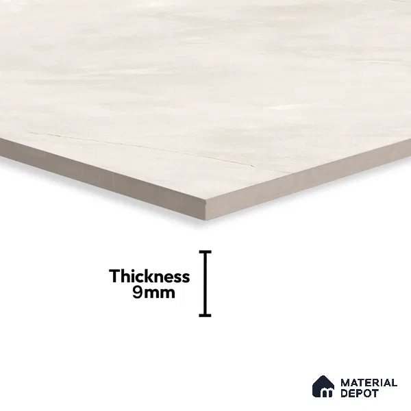Marble Calacatta Wall & Floor Tile TL 07095 B Ivory Beige 4 ft x 2 ft Matte Finish Vitrified Tile - 9 mm | 3 Random Designs | Suitable For Living Room, Bedroom, Kitchen