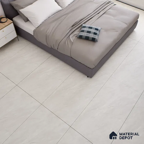 Marble Calacatta Wall & Floor Tile TL 07095 B Ivory Beige 4 ft x 2 ft Matte Finish Vitrified Tile - 9 mm | 3 Random Designs | Suitable For Living Room, Bedroom, Kitchen