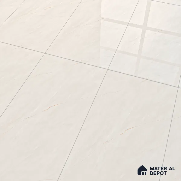 Marble Crema Marfil Wall & Floor Tile TL 07095 Ivory Beige 4 ft x 2 ft Glossy Finish Vitrified Tile - 9 mm | 3 Random Designs | Suitable For Living Room, Bedroom, Dining