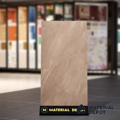Marble Crema Marfil Wall & Floor Tile TL 07096 Camel Beige 4 ft x 2 ft Glossy Finish Vitrified Tile - 9 mm | 3 Random Designs | Suitable For Living Room, Bedroom, Dining