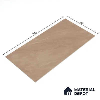 Marble Crema Marfil Wall & Floor Tile TL 07096 Camel Beige 4 ft x 2 ft Glossy Finish Vitrified Tile - 9 mm | 3 Random Designs | Suitable For Living Room, Bedroom, Dining