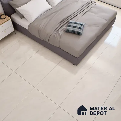 Marble Crema Marfil Wall & Floor Tile TL 07097 Vanilla Cream 4 ft x 2 ft Glossy Finish Vitrified Tile - 9 mm | 3 Random Designs | Suitable For Living Room, Bedroom, Dining
