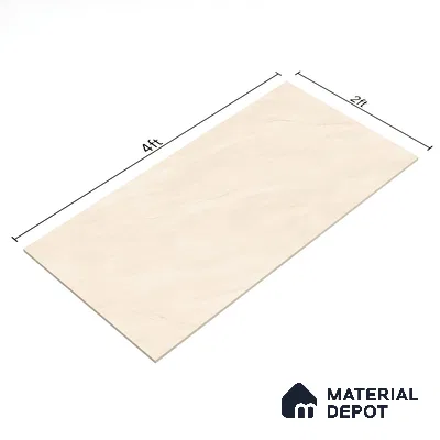 Marble Crema Marfil Wall & Floor Tile TL 07097 Vanilla Cream 4 ft x 2 ft Glossy Finish Vitrified Tile - 9 mm | 3 Random Designs | Suitable For Living Room, Bedroom, Dining