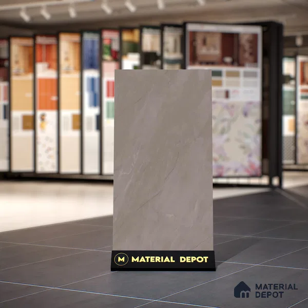 Marble Fior di Bosco Wall & Floor Tile TL 07098 B Mushroom Grey 4 ft x 2 ft Matte Finish Vitrified Tile - 9 mm | 4 Random Designs | Suitable For Living Room, Bedroom, Kitchen