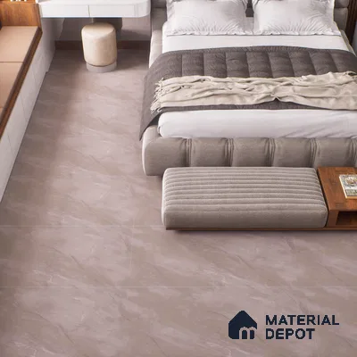 Marble Fior di Bosco Wall & Floor Tile TL 07098 B Mushroom Grey 4 ft x 2 ft Matte Finish Vitrified Tile - 9 mm | 4 Random Designs | Suitable For Living Room, Bedroom, Kitchen