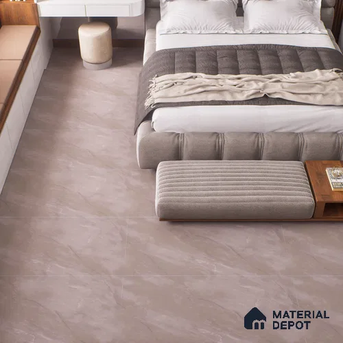 Marble Fior di Bosco Wall & Floor Tile TL 07098 B Mushroom Grey 4 ft x 2 ft Matte Finish Vitrified Tile - 9 mm | 4 Random Designs | Suitable For Living Room, Bedroom, Kitchen