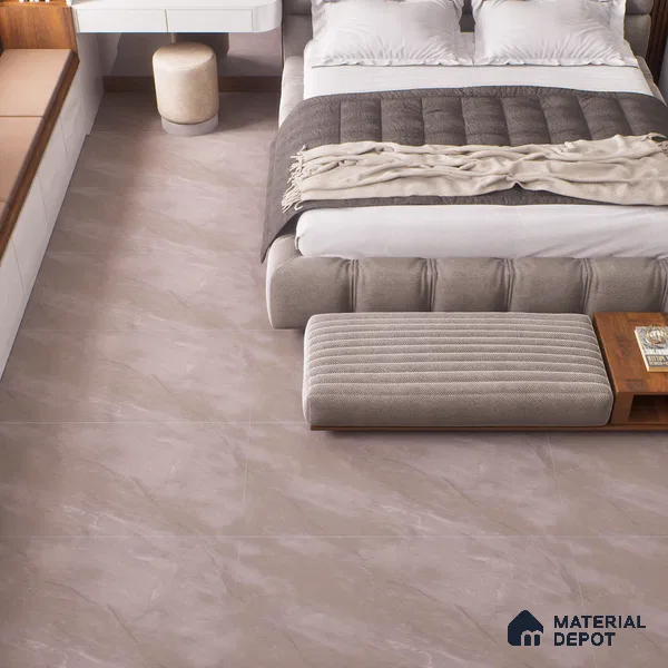 Marble Fior di Bosco Wall & Floor Tile TL 07098 B Mushroom Grey 4 ft x 2 ft Matte Finish Vitrified Tile - 9 mm | 4 Random Designs | Suitable For Living Room, Bedroom, Kitchen