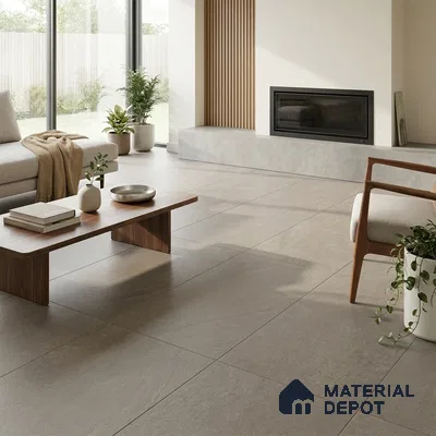 Marble Fior di Bosco Wall & Floor Tile TL 07098 B Mushroom Grey 4 ft x 2 ft Matte Finish Vitrified Tile - 9 mm | 4 Random Designs | Suitable For Living Room, Bedroom, Kitchen