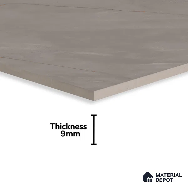 Marble Fior di Bosco Wall & Floor Tile TL 07098 Stone Grey 4 ft x 2 ft Glossy Finish Vitrified Tile - 9 mm | 3 Random Designs | Suitable For Living Room, Bedroom, Dining