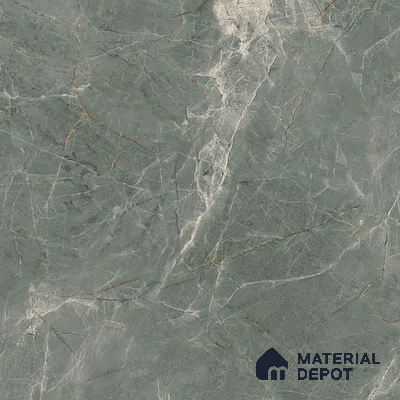 Marble Verde Wall & Floor Tile TL 07099 Dusty Green 4 ft x 2 ft Matte Finish Vitrified Tile - 9 mm | 4 Random Designs | Suitable For Living Room, Bedroom, Kitchen