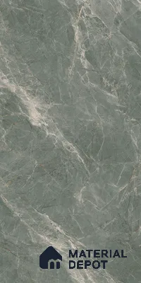 Marble Verde Wall & Floor Tile TL 07099 Dusty Green 4 ft x 2 ft Matte Finish Vitrified Tile - 9 mm | 4 Random Designs | Suitable For Living Room, Bedroom, Kitchen