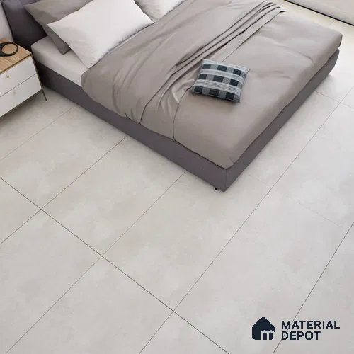 Stone Floor & Wall Tile TL 07103 Malaga Bianco 4 ft x 2 ft Matte Finish Vitrified Tile - 9 mm | 4 Random Design | Suitable For living Room, Bedroom, Bathroom | Random Designs