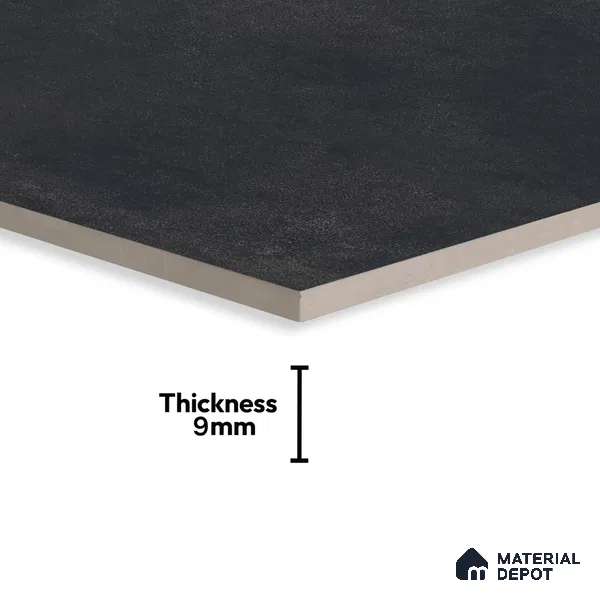 Cement Floor & Wall Tile TL 07105 Malaga Nero 4 ft x 2 ft Matte Finish Vitrified Tile - 9 mm | 4 Random Design | Suitable For living Room, Bedroom, Bathroom | Random Designs