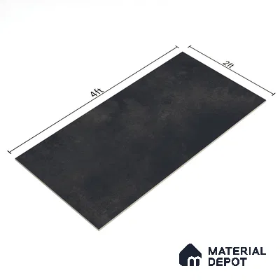 Cement Floor & Wall Tile TL 07105 Malaga Nero 4 ft x 2 ft Matte Finish Vitrified Tile - 9 mm | 4 Random Design | Suitable For living Room, Bedroom, Bathroom | Random Designs