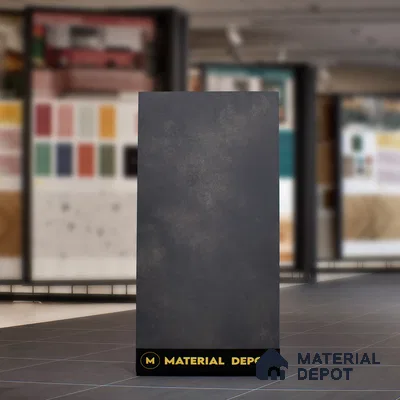 Cement Floor & Wall Tile TL 07105 Malaga Nero 4 ft x 2 ft Matte Finish Vitrified Tile - 9 mm | 4 Random Design | Suitable For living Room, Bedroom, Bathroom | Random Designs