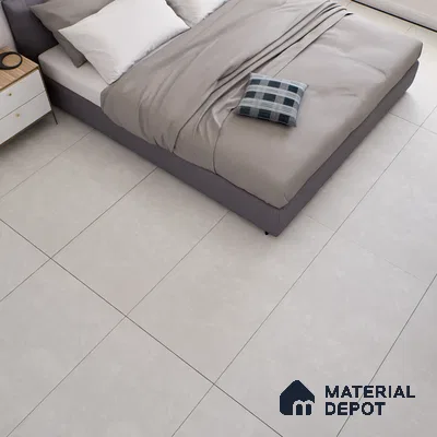 Stone Floor & Wall Tile TL 07106 Tobias Bianco 4 ft x 2 ft Matte Finish Vitrified Tile - 9 mm | 4 Random Design | Suitable For living Room, Bedroom, Bathroom | Random Designs