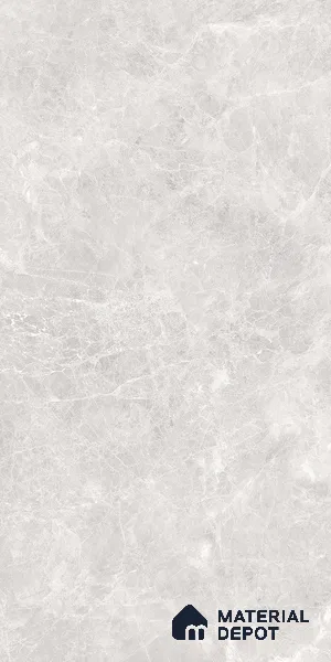 Marble Tundra Grey Wall & Floor Tile TL 07108 Light Grey 4 ft x 2 ft Matte Finish Vitrified Tile - 9 mm | 4 Random Designs | Suitable For Living Room, Bedroom, Kitchen