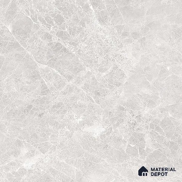 Marble Tundra Grey Wall & Floor Tile TL 07108 Light Grey 4 ft x 2 ft Matte Finish Vitrified Tile - 9 mm | 4 Random Designs | Suitable For Living Room, Bedroom, Kitchen