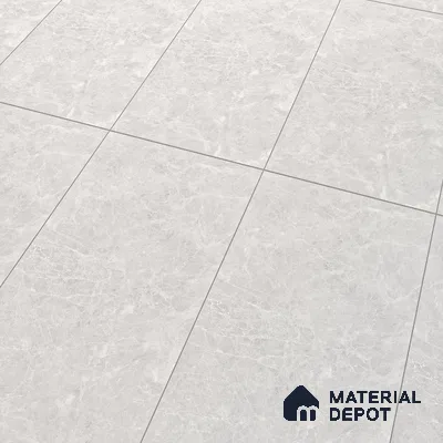 Marble Tundra Grey Wall & Floor Tile TL 07108 Light Grey 4 ft x 2 ft Matte Finish Vitrified Tile - 9 mm | 4 Random Designs | Suitable For Living Room, Bedroom, Kitchen