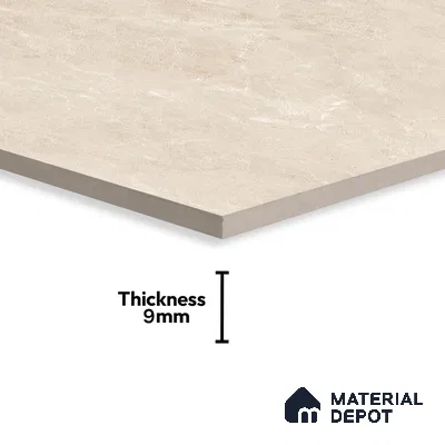 Marble Crema Marfil Wall & Floor Tile TL 07109 Sand Beige 4 ft x 2 ft Matte Finish Vitrified Tile - 9 mm | 4 Random Designs | Suitable For Living Room, Bedroom, Kitchen