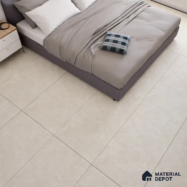 Marble Crema Marfil Wall & Floor Tile TL 07109 Sand Beige 4 ft x 2 ft Matte Finish Vitrified Tile - 9 mm | 4 Random Designs | Suitable For Living Room, Bedroom, Kitchen