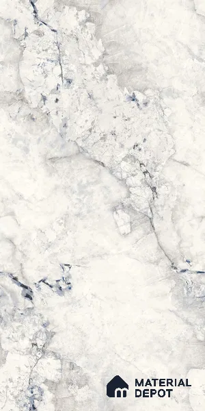 Marble Carrara Wall & Floor Tile TL 07124 Off-White 4 ft x 2 ft Glossy Finish Vitrified Tile - 9 mm | 3 Random Designs | Suitable For Living Room, Bedroom, Dining