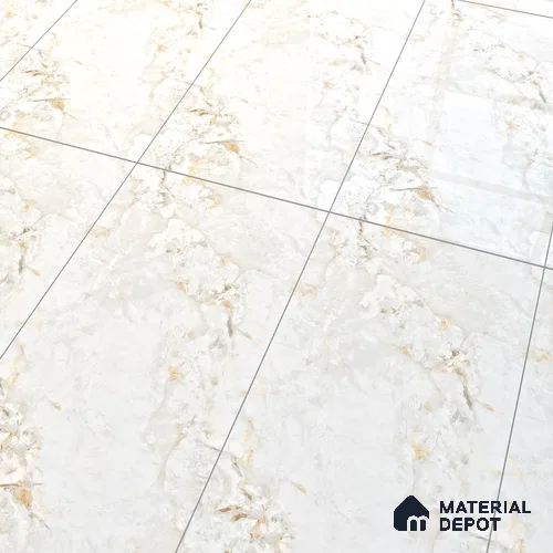 Marble Look Floor & Wall Tile TL 07125 Aang Gold 4 ft x 2 ft Glossy Finish Vitrified Tile - 9 mm | 3 Random Design | Suitable For living Room, Bedroom, Bathroom | Random Designs