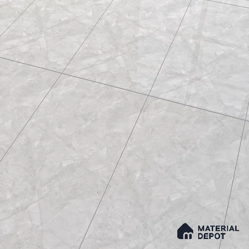 Marble Look Floor & Wall Tile TL 07128 Dinova Silver 4 ft x 2 ft Glossy Finish Vitrified Tile - 9 mm | 3 Random Design | Suitable For living Room, Bedroom, Bathroom | Random Designs