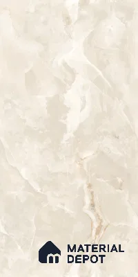 Marble Onyx Wall & Floor Tile TL 07131 Warm Beige 4 ft x 2 ft Glossy Finish Vitrified Tile - 9 mm | 3 Random Designs | Suitable For Living Room, Bedroom, Dining