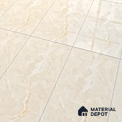 Marble Onyx Wall & Floor Tile TL 07131 Warm Beige 4 ft x 2 ft Glossy Finish Vitrified Tile - 9 mm | 3 Random Designs | Suitable For Living Room, Bedroom, Dining