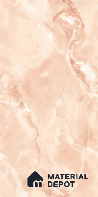 Marble Onyx Wall & Floor Tile TL 07132 Peach Pink 4 ft x 2 ft Glossy Finish Vitrified Tile - 9 mm | 3 Random Designs | Suitable For Living Room, Bedroom, Dining