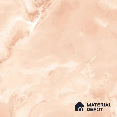 Marble Onyx Wall & Floor Tile TL 07132 Peach Pink 4 ft x 2 ft Glossy Finish Vitrified Tile - 9 mm | 3 Random Designs | Suitable For Living Room, Bedroom, Dining