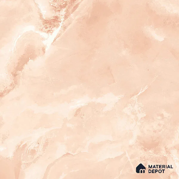 Marble Onyx Wall & Floor Tile TL 07132 Peach Pink 4 ft x 2 ft Glossy Finish Vitrified Tile - 9 mm | 3 Random Designs | Suitable For Living Room, Bedroom, Dining