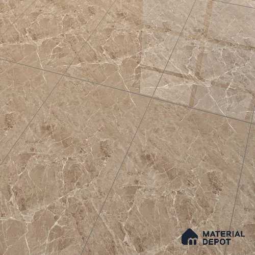 Marble Dyna Royale Wall & Floor Tile TL 07134 Taupe Beige 4 ft x 2 ft Glossy Finish Vitrified Tile - 9 mm | 3 Random Designs | Suitable For Living Room, Bedroom, Dining