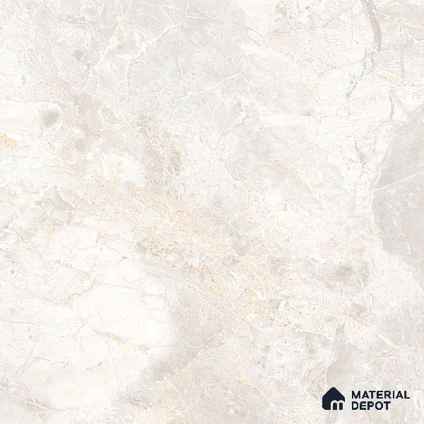 Marble Tundra Grey Wall & Floor Tile TL 07136 Light Grey 4 ft x 2 ft Glossy Finish Vitrified Tile - 9 mm | 3 Random Designs | Suitable For Living Room, Bedroom, Dining