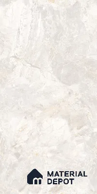 Marble Tundra Grey Wall & Floor Tile TL 07136 Light Grey 4 ft x 2 ft Glossy Finish Vitrified Tile - 9 mm | 3 Random Designs | Suitable For Living Room, Bedroom, Dining