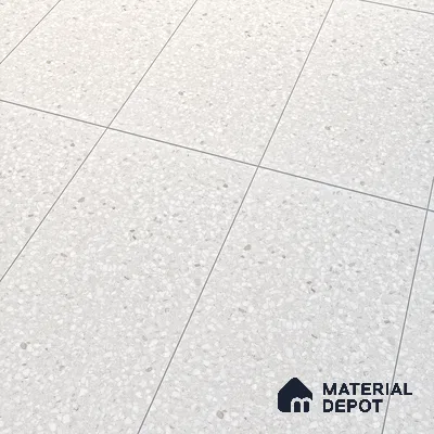Terrazzo Floor & Wall Tile TL 07139 Arizon Bianco 4 ft x 2 ft Matte Finish Vitrified Tile - 9 mm | 4 Random Design | Suitable For living Room, Bedroom, Bathroom | Random Designs