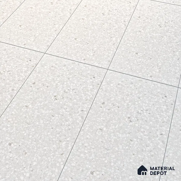 Terrazzo Floor & Wall Tile TL 07139 Arizon Bianco 4 ft x 2 ft Matte Finish Vitrified Tile - 9 mm | 4 Random Design | Suitable For living Room, Bedroom, Bathroom | Random Designs