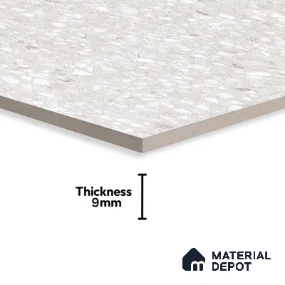 Terrazzo Floor & Wall Tile TL 07139 Arizon Bianco 4 ft x 2 ft Matte Finish Vitrified Tile - 9 mm | 4 Random Design | Suitable For living Room, Bedroom, Bathroom | Random Designs