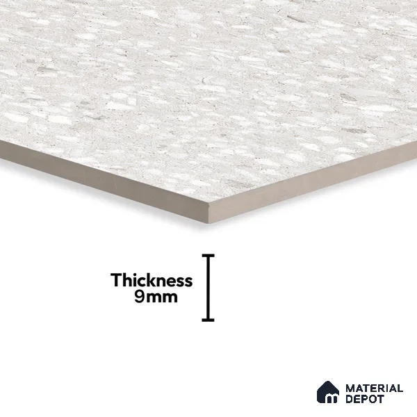Terrazzo Floor & Wall Tile TL 07139 Arizon Bianco 4 ft x 2 ft Matte Finish Vitrified Tile - 9 mm | 4 Random Design | Suitable For living Room, Bedroom, Bathroom | Random Designs