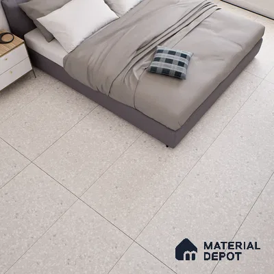 Terrazzo Floor & Wall Tile TL 07139 Arizon Bianco 4 ft x 2 ft Matte Finish Vitrified Tile - 9 mm | 4 Random Design | Suitable For living Room, Bedroom, Bathroom | Random Designs