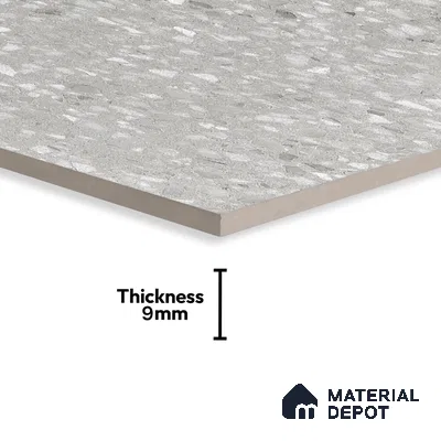 Terrazzo Floor & Wall Tile TL 07140 Arizon Grey 4 ft x 2 ft Matte Finish Vitrified Tile - 9 mm | 4 Random Design | Suitable For living Room, Bedroom, Bathroom | Random Designs