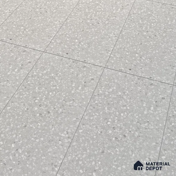 Terrazzo Floor & Wall Tile TL 07140 Arizon Grey 4 ft x 2 ft Matte Finish Vitrified Tile - 9 mm | 4 Random Design | Suitable For living Room, Bedroom, Bathroom | Random Designs