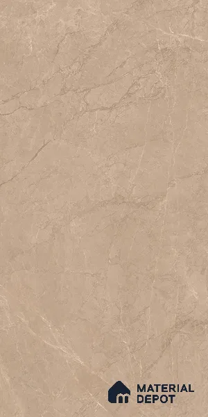 Marble Crema Marfil Wall & Floor Tile TL 07141 Taupe Beige 4 ft x 2 ft Matte Finish Vitrified Tile - 9 mm | 4 Random Designs | Suitable For Living Room, Bedroom, Kitchen