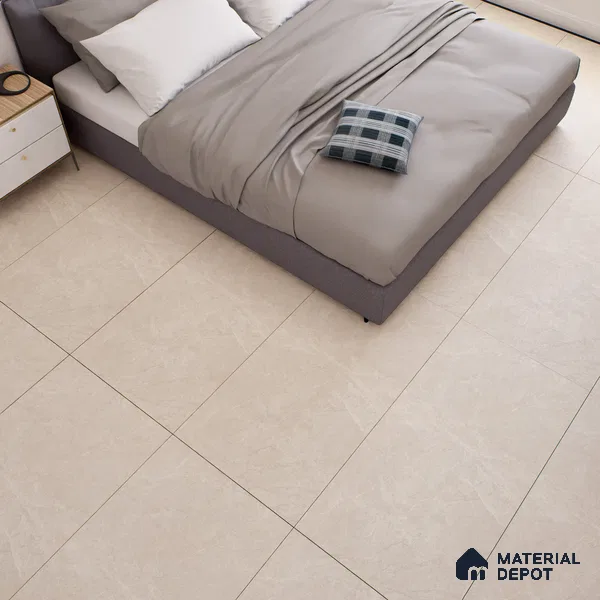 Marble Crema Marfil Wall & Floor Tile TL 07143 Sand Beige 4 ft x 2 ft Matte Finish Vitrified Tile - 9 mm | 4 Random Designs | Suitable For Living Room, Bedroom, Kitchen