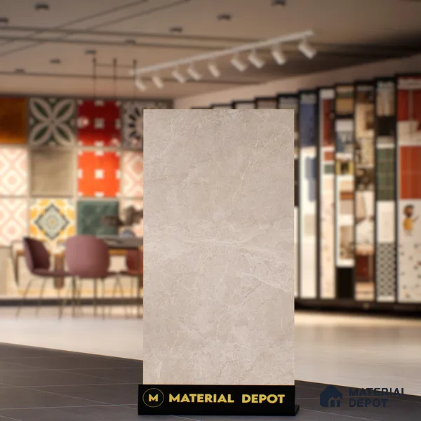 Marble Crema Marfil Wall & Floor Tile TL 07143 Sand Beige 4 ft x 2 ft Matte Finish Vitrified Tile - 9 mm | 4 Random Designs | Suitable For Living Room, Bedroom, Kitchen