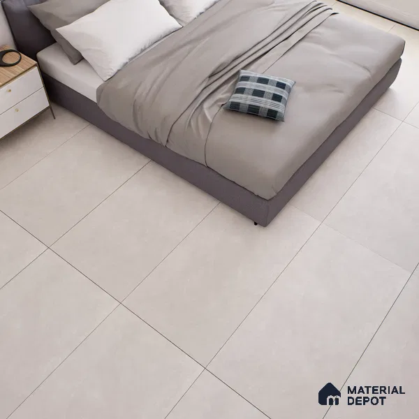 Stone Floor & Wall Tile TL 07146 Evolution White 4 ft x 2 ft Matte Finish Vitrified Tile - 9 mm | 4 Random Design | Suitable For living Room, Bedroom, Bathroom | Random Designs